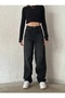 Lola Blue Baggy Tinted Buckle Detailed Loose Fit Wide Leg Comfortable Baggy Jean Jeans Loose Women's Trousers - 6