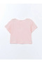 Lcw Baby Pink Crew Neck Basic Baby Girl Blouse and Pants 2Pcs - 4