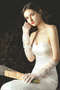 White Tulle Long Bridal Gloves - 5