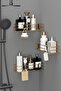Home Gold Plated Adhesive 3 Pieces Bathroom Shelf Shower Shampoo Holder Wall Organizer Organizer - 3