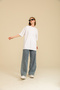Women's 2-Pack White/Black Oversize Crew Neck 100% Cotton Plain Basic Summer T-Shirt - 5