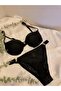 Women's Semi-Supported V Detailed Stylish Bra and Panty Set - 3