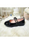 Girl's Black Color Stone Orthopedic Sole Stylish Ballet - 4
