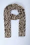 Zebra Patterned Knitwear Scarf - 3