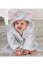Elephant Patterned Gift Baby Bathrobe and Memory Cards, Newborn Girl Towel Bathrobe 100% Cotton 0-9 Months - 3