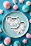 Cute Dinosaur Children's 2-Piece Cookie Mold Cutter Dough Shaper Set - 3