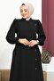 Black Ferace - with Tie and Snap Detail - 4