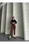 Women's High-Waisted Pleated Carrot Fabric Trousers - 6