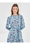 Lcw Modest Blue High Neck Floral Dress - 2