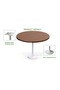 Round Pantry Table, Simple Modern Design Coffee Task for Home Office, (120 cm Dia, Dark Walnut) - 3