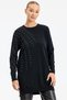 Tunic with Stone Detail on the Shoulder and Sleeve Black