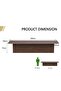 Modern Conference Table for Office, Meeting Table, Conference Room Table-Truffle Davos Oak, 360CM - 4