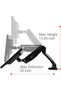 Black VNDLB502D Modern Dual Monitor Support Arm Adjustable for Monitor, TV, PC (71x24x15cm) - 3