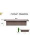 Ultra-Crafted Conference Meeting Table, Office, Conference Room Table-Light Concrete, 360CM - 4