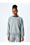 Embroidery Detailed Striped Crew Neck Long Sleeve Sweatshirt - 3