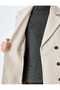 Long Double Breasted Cashmere Coat with Buttoned Flap Pocket Detail - 5