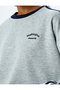 Embroidery Detailed Striped Crew Neck Long Sleeve Sweatshirt - 5