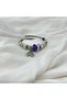 Women's Steel Bracelet with Blue Heart Figured Charm - 2