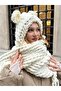 Puffy Balaklava - Combined Scarf Beanie-Bear Balaklava