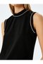 Slim Fit Crew Neck Stone Sleeveless T-Shirt - 5