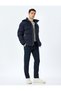 Slim Fit Puffer Jacket with Detachable Hood Zipper Pocket Detail - 2