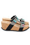 Gj Giorgia Wedge Heel Stone Detailed Comfortable Women's Slippers - 6