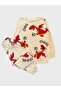 Boy's Cotton Raster White Red Dinosaur Football Ball Pattern Long Sleeve Pajamas Set - 2