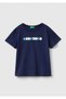 Boy's Navy Blue Benetton Written Summer T-Shirt