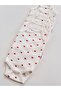 5-Piece Ribbed Rope Strap Heart Patterned Baby Girl Bodysuit - 6
