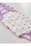 5-Piece Ribbed Rope Strap Heart Patterned Baby Girl Bodysuit - 6