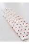 5-Piece Ribbed Rope Strap Heart Patterned Baby Girl Bodysuit - 5