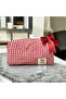 Red Gingham Cosmetic Bag, Makeup Bag, Multi-Purpose Bag with Bow Detail