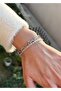 Set of 3 Silver Women's Silk Beads Bracelet - 2