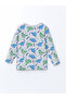 Lcw Kids Gray Crew Neck Knee-Length Printed Boys' Pajama Set - 3