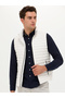 White Thin Quilted Coat Vest 50266336-Vr013 - 2