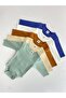 5-Piece 100% Cotton Long Sleeve Baby Bodysuit with Snap Fasteners