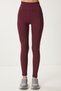Burgundy Recovery Knitted Sports Leggings - Lvx0006 - 3
