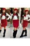 Girl's Red Skirt 3 Piece Set