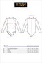 Özkan 0614 Women's Combed Lycra Cotton Turtleneck Long Sleeve Hooked Snap Knitted Body - 5