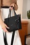 Black Women's Hand and Shoulder Bag with Thick Strap Jpm6047 - 4