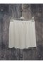 Women's Pleated Top with Elastic Waist Undergarment Shirt Skirt Ecru 40002 - 2