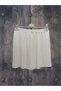Women's Pleated Top with Elastic Waist Undergarment Shirt Skirt Ecru 40002