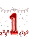Number Foil Balloon Red Number Balloon Red 1 Year Old Balloon 76 Cm Number Balloon Flying Balloon Helium Balloon