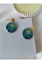 Bright - Starry Night Vincent Van Gogh Handmade Shiny Polymer Clay Earrings - 4