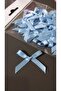 50 Pieces Blue Tiny 3.5X 4 cm Ribbon Bow Gift Ornament - 2