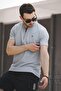تي شيرت رجالي من Roderick ذو الياقة على شكل قرص العسل بنصف سحاب - 3
