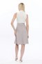 Apsen Women's Parted Knee-Length Lined Gray Flared Woven Skirt 2194-63 - 7