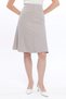 Apsen Women's Parted Knee-Length Lined Gray Flared Woven Skirt 2194-63 - 3