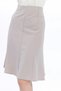 Apsen Women's Parted Knee-Length Lined Gray Flared Woven Skirt 2194-63 - 6