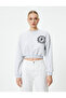 سويت شيرت قصير مطبوع برقبة دائرية - 3